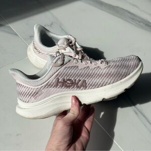 Hoka Solimar Women's Athletic Running Gym Shoes Light Pink White Pearl Size 9